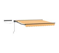 mtlskopl Tenda da sole con bracci snodati, 4,5 x 3 m, a cassetta, per terrazza e giardino, protezione solare, con manovella, robusto telaio in alluminio, protezione dagli sguardi indiscreti, per