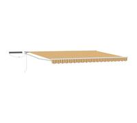 mtlskopl Tenda da sole elettrica con braccio articolato, 4,5 x 3 m, con pannello solare e telecomando, soluzione ombreggiante per terrazza e piscina, telaio in alluminio, manovella manuale, giallo