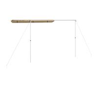 mtlskopl Tenda da sole per roulotte, 2 x 2,5 x 2,15 m, beige, stabile, in alluminio e poliestere, per campeggio, viaggi in auto e festival, con pratica borsa