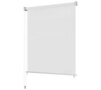 mtlskopl Tenda da sole verticale per balcone e terrazza, 225 x 140 cm, colore bianco, in HDPE come protezione dagli sguardi indiscreti e protezione solare, tenda avvolgibile permeabile al vento, per