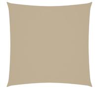 mtlskopl Tenda parasole da 2 x 2 m, quadrata, in resistente tessuto Oxford beige, per terrazza, giardino e balcone, con elementi di fissaggio in acciaio inox