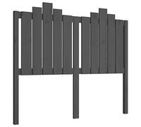 mtlskopl Testata per letto in legno di pino massiccio, 126 x 110 cm, colore grigio, look rustico, schienale moderno per dormire e camera degli ospiti, testiera in legno massello per notti accoglienti