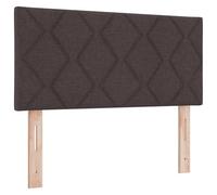 mtlskopl Testiera da letto a LED, 100 x 88 cm, in tessuto marrone, imbottita, design moderno con cornice in legno di pino massiccio, per camera da letto, camera dei ragazzi, camera degli ospiti