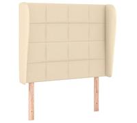 mtlskopl Testiera da letto con orecchie 103 x 23 x 118/128 cm, regolabile in altezza, poliestere, letto a molle o letto da sogno