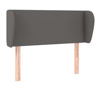 mtlskopl Testiera da letto con orecchie, grigio, 103 x 23 x 78/88 cm, in ecopelle, altezza regolabile, design moderno, per camera da letto, camera dei ragazzi e alberghi