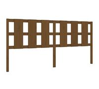 mtlskopl Testiera da letto marrone miele 205,5 x 100 cm in pino massiccio con effetto rustico, supporto per la schiena per letto testiera in camera da letto o camera degli ospiti, montaggio semplice