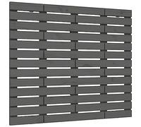 mtlskopl Testiera da parete grigia, 106 x 91,5 cm, in legno di pino massiccio, design moderno e robustezza, montaggio a parete, adatto anche per letti senza testiera