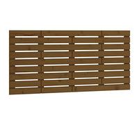 mtlskopl Testiera da parete marrone miele 126 x 63 cm in legno di pino massiccio con design classico e montaggio a parete, resistente rivestimento da parete per letto, camera da letto e camera degli