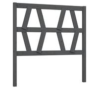 mtlskopl Testiera grigia, 81 x 100 cm, in legno di pino massiccio, design moderno a doghe per il proprio sistema di letto, camera da letto, testiera, schienale stabile per leggere e rilassarsi