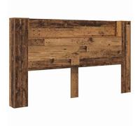 mtlskopl Testiera in legno vecchio con LED e scaffale, 180 x 17 x 104,5 cm, in legno dal design moderno, per camera da letto, camera dei ragazzi, camera degli ospiti