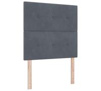 mtlskopl Testiera LED RGB 80 cm grigio legno di pino massiccio con altezza regolabile per camera da letto moderna, cuscino da parete dietro il letto, durevole ed elegante per letto matrimoniale camera