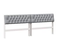 mtlskopl Testiera letto grigio chiaro 200 cm in pino massiccio con cuscino imbottito design moderno robusto e durevole per camera da letto e camera degli ospiti