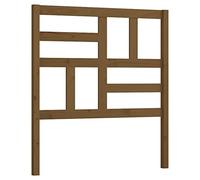 mtlskopl Testiera marrone miele, 106 x 104 cm, in legno di pino massiccio, design moderno, robusta e durevole, per letto, camera da letto e camera degli ospiti