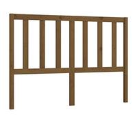 mtlskopl Testiera marrone miele, 126 x 4 x 100 cm, in pino massiccio, design moderno e aspetto rustico, compatibile con la nostra cornice per letto per camera da letto, camera dei ragazzi e camera