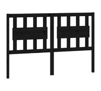 mtlskopl Testiera nera 145,5 x 4 x 100 cm in pino massello rustico in legno con design classico, stabilità e tocco naturale per camera da letto, camera degli ospiti