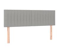 mtlskopl Testiera per letto grigio chiaro, 144 cm, altezza regolabile, in legno di larice e poliestere, per camera da letto e camera dei ragazzi, design moderno, robusta e durevole
