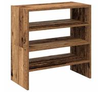 mtlskopl Vecchio legno scarpiera 60 x 30 x 30,5 cm, set da 2 impilabili con spazio multiuso, materiale in legno, per corridoio, camera da letto, soggiorno