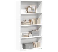 mtlskopl White 80 x 30 x 152 cm Wooden Shelf Modern Bookshelf Tall Narrow Scaffale Extra Sturdy for Living Room Bedroom Home Office Corridor