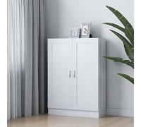 mtlskopl White Bookcase 82,5 x 30,5 x 115 cm, 3 scomparti a 2 porte, in MDF, per la conservazione della stanza e l'ufficio