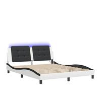 mtlskopl Zadar - Telaio per letto a LED, 160 x 200 cm, in similpelle, per camera da letto, camera dei ragazzi e camera degli ospiti