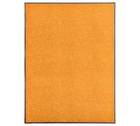 mtlskopl Zerbino lavabile, arancione, 90 x 120 cm, antiscivolo, in | Zerbino arancione resistente per corridoio e ingresso con retro in PVC antiscivolo e altezza totale di 9 mm.