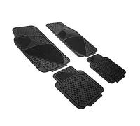 MTM Detrioit Set di 4 Tappetini per auto in Gomma e Moquette Universali e Sagomabili