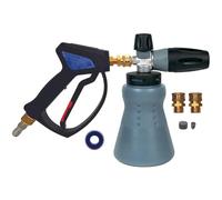 MTM Hydro - Kit cannone in schiuma PF22 a bocca larga e pistola a fuoco SG28 per idropulitrice, grado commerciale, made in Italy