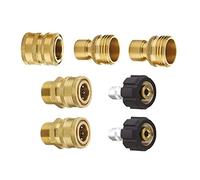 MTM Hydro SRG - Kit adattatore per idropulitrice a sgancio rapido, include 15 mm da M22 a 3/8" Quick Connect e 3/4" GH Raccordi per tubi - 7 pezzi