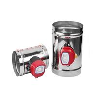 MTMXALBBR Elettrovalvola motorizzata in acciaio inossidabile 201 da 220 V/12 V/24 V, sfiato for condotto dell'aria da 4/5/6/8 pollici leisurely(OD 150mm,DC12V)