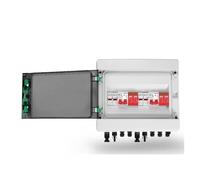 MTMXALBBR Quadro combinatore fotovoltaico solare FV Protezione da sovratensioni e fulmini 2 stringhe di ingresso uscita DC 600 V Fusibile MCB SPD leisurely(32A DC MCB)
