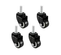 MTMXALBBR Rotelle con stelo filettato da 1,5", rotella girevole resistente 4 pezzi M8x25 for carrelli della spesa, banchi lavoro, mobili