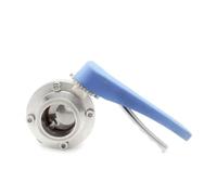 MTMXALBBR Valvola a farfalla con morsetto a tre vie in acciaio inossidabile SS304 da 1"/1,5"/2, con grilletto a pressione for la produzione di birra fatta in casa leisurely(1-1/2 inch)