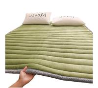 MTNBHH Coprimaterasso giapponese da pavimento, materassino pieghevole traspirante a 3 strati, letto futon antiscivolo in velluto di latte for adulti, dormitori, viaggi(Green,King-180 * 200cm)