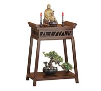 MTNBHH Mobiletto altare cinese vintage for Buddha con ripiano portaoggetti, tavolo for meditazione spirituale, nicchia for preghiera for piccoli spazi, finitura noce(58 * 74cm/22.8 * 29in)