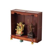 MTNBHH Mobiletto altare in legno for la preghiera, tavolo compatto for la Pooja for il culto del Buddha e la meditazione, santuario spirituale for soggiorno o camera da letto(Rot,83cm)