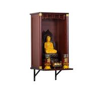 MTNBHH Robusto scaffale for altare in bambù, mobiletto for Buddha da parete o da tavolo con ampia base, espositore spesso for sala di meditazione e arredamento for la casa(30cm)