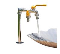 MTNBHH Rubinetto for Esterni Indipendente con Colonna d'Acqua da Giardino, Rubinetto in Ottone antigelo con Due uscite, Grande Portata for Giardino, Cortile, Patio(18.5 * 32cm/7 * 12.5in)