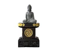 MTNBHH Supporto da tavolo portatile in bambù for statue, piedistallo espositivo for decorazioni for la casa e artigianato spirituale, base solida con dettagli dorati(25 * 25 * 23CM (9.8 * 9.8 * 9in))