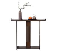 MTNBHH Tavolino da divano stretto, tavolo da consolle alto con ripiano portaoggetti for ingresso, corridoio, soggiorno, design vintage in stile fattoria(Schwarz,120cm)