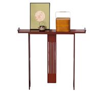 MTNBHH Tavolino da divano stretto, tavolo da consolle alto con ripiano portaoggetti for ingresso, corridoio, soggiorno, design vintage in stile fattoria(Rot,80cm)