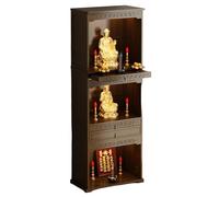 MTNBHH Tavolo da altare in bambù liberamente combinabile con ripiani estraibili, mobiletto for meditazione multifunzione for l'allestimento spirituale del tempio domestico(Brown,50cm/19.7in)