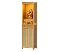 MTNBHH Tavolo da altare in legno massello, mobiletto for meditazione, for il culto domestico, ingresso, soggiorno, ripiani verticali(Yellow,40cm/15.7in)