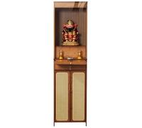 MTNBHH Tavolo da altare in legno massello, mobiletto for meditazione, for il culto domestico, ingresso, soggiorno, ripiani verticali(Brown,50cm/19.7in)