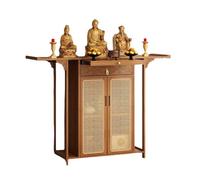 MTNBHH Tavolo da altare retrò in bambù, con ripiani, intaglio di nuvole di buon auspicio, for meditazione e preghiera, in stile cinese, for casa, tempio, sala ancestrale(Brown,100cm/39.4in)