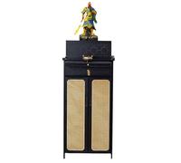 MTNBHH Tavolo da meditazione in bambù, tavolo for offerte for lo spazio spirituale domestico, espositore for statuette in stile cinese(Brown,24.4in)