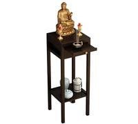 MTNBHH Tavolo da meditazione in legno massello, supporto for altare di preghiera in stile cinese for statue di Buddha, Dio della ricchezza, decorazione for la casa Feng Shui(Schwarz,35x30x101cm)