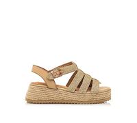 MTNG Mustang Sandali Lydia Beige -Altezza plateau 5cm-