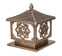 MTNROO Lampada Esterno Per Paesaggio Lampada Colonna In Alluminio Pressofuso Apparecchi Illuminazione A Colonna Impermeabili IP65 Lampade Terra Cinesi Con Paralume Quadrato In Acrilico per Terrazza