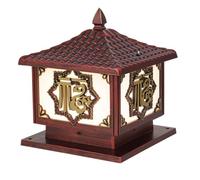 MTNROO Lampada Esterno Per Paesaggio Lampada Colonna In Alluminio Pressofuso Apparecchi Illuminazione A Colonna Impermeabili IP65 Lampade Terra Cinesi Con Paralume Quadrato In Acrilico per Terrazza