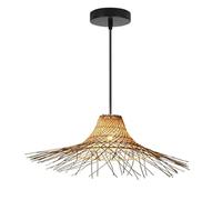 MTNROO Lampadario A Sospensione A Forma Di Cappello Di Paglia Intrecciato In Rattan Lampadario In Vimini Artigianale A LED In Stile Sud-est Asiatico Lampade A Sospensione Per Lampada Da Soffitto